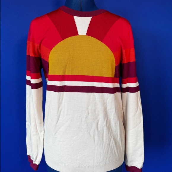 Faherty Sunray 100% Extra Fine Merino Wool Crew Horizon Sunset Sweater - Picture 6 of 6